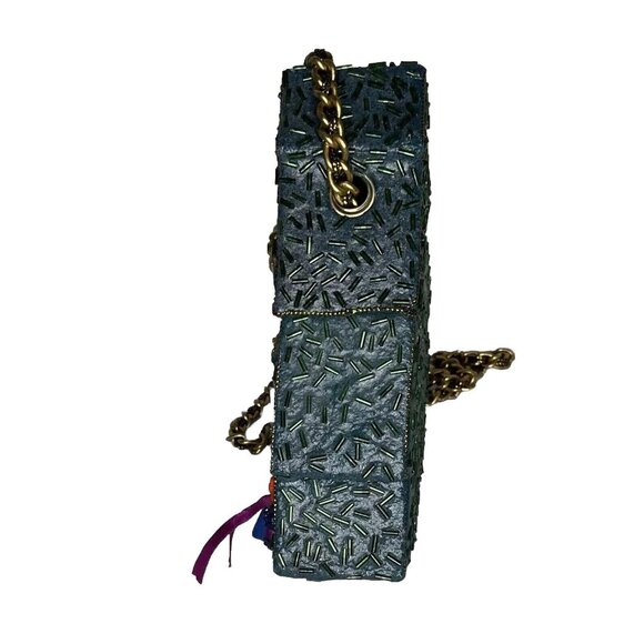 RARE Mary Frances 90's Christmas Tree Hard Shell Purse Handmade Bag Retired wTag - Picture 6 of 14